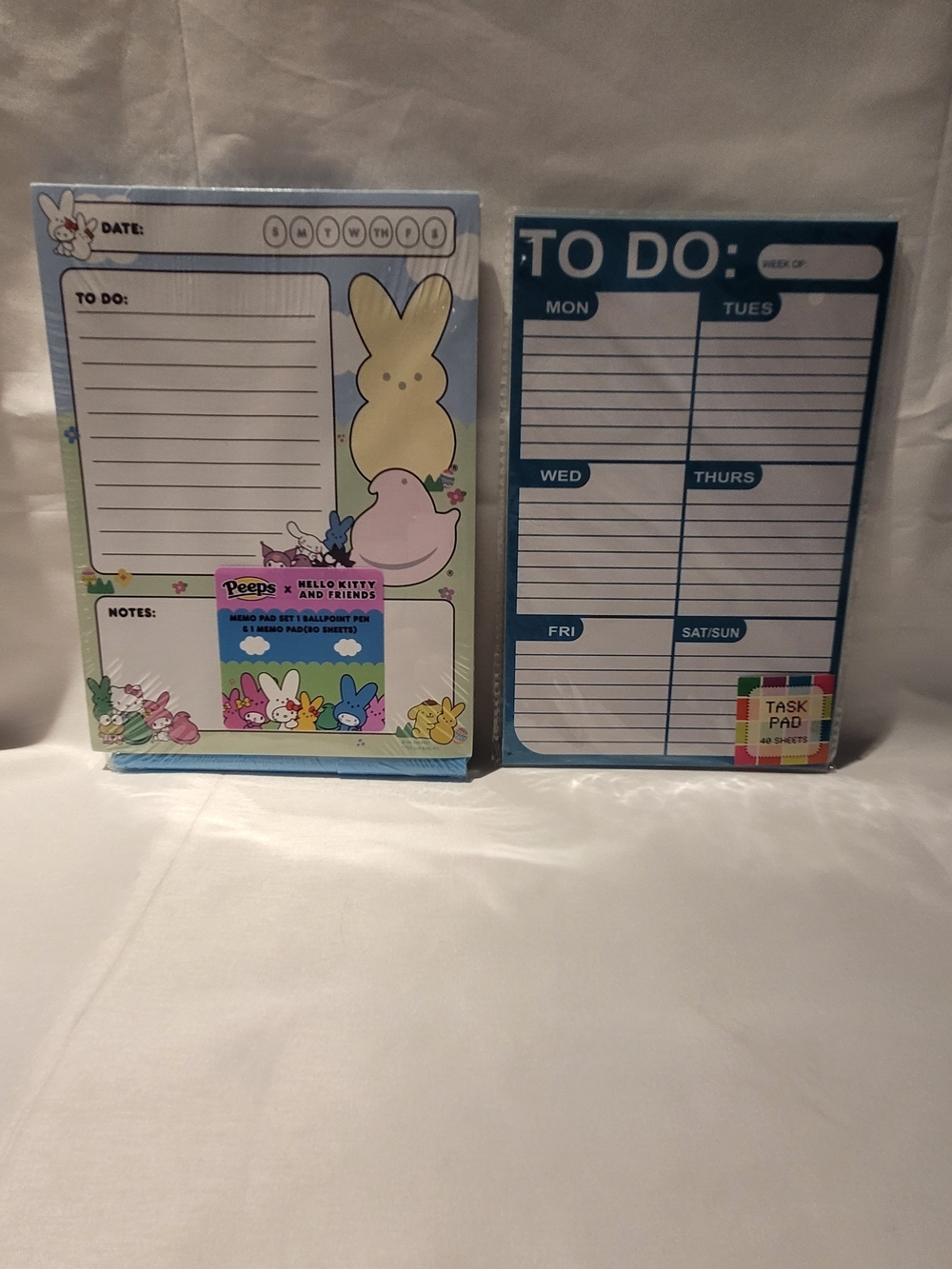 Peeps & Hello Kitty And Blue Weekly To-Do Notepad Set